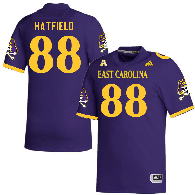 Men #88 Jsi Hatfield ECU Pirates 2023 College Football Jerseys Stitched-Purple - Click Image to Close